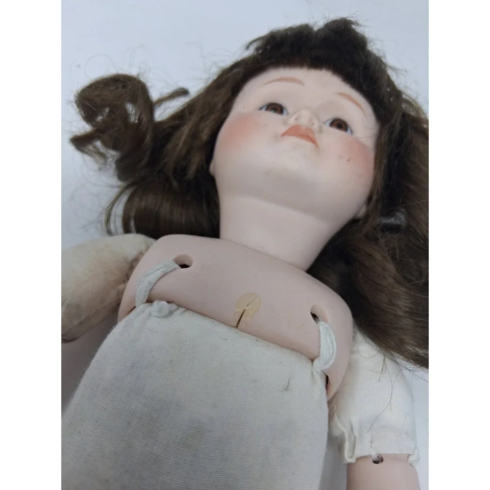 Bradley Dolls Porcelain Bisque Limited Edition 1295/1500 Brown Hair Vintage  w